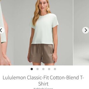 Lululemon Classic-Fit Cotton-Blend T-Shirt
Kohlrabi Green